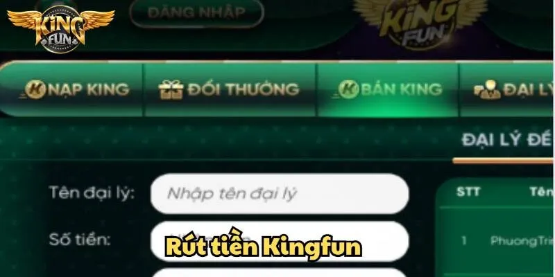 Rút tiền Kingfun đơn giản, bảo mật và minh bạch
